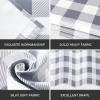 imageSimple Deluxe Buffalo Check Kitchen Tier Curtains Plaid Gingham Small Curtain for Half Cafe Windows 26quot W x 45quot L Black and RedWhite and Gray