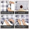 imageSimple Deluxe Buffalo Check Kitchen Tier Curtains Plaid Gingham Small Curtain for Half Cafe Windows 26quot W x 45quot L Black and RedWhite and Gray