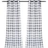 imageSimple Deluxe Buffalo Check Kitchen Tier Curtains Plaid Gingham Small Curtain for Half Cafe Windows 26quot W x 45quot L Black and RedWhite and Gray