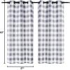 imageSimple Deluxe Buffalo Check Kitchen Tier Curtains Plaid Gingham Small Curtain for Half Cafe Windows 26quot W x 45quot L Black and RedWhite and Gray