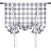 imageSimple Deluxe Buffalo Check Kitchen Tier Curtains Plaid Gingham Small Curtain for Half Cafe Windows 26quot W x 45quot L Black and RedWhite and Gray