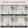 imageSimple Deluxe Buffalo Check Kitchen Tier Curtains Plaid Gingham Small Curtain for Half Cafe Windows 26quot W x 45quot L Black and RedWhite and Gray