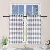 imageSimple Deluxe Buffalo Check Kitchen Tier Curtains Plaid Gingham Small Curtain for Half Cafe Windows 26quot W x 45quot L Black and RedWhite and Gray