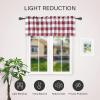 imageSimple Deluxe Buffalo Check Kitchen Tier Curtains Plaid Gingham Small Curtain for Half Cafe Windows 26quot W x 45quot L Black and RedWhite and Red