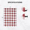 imageSimple Deluxe Buffalo Check Kitchen Tier Curtains Plaid Gingham Small Curtain for Half Cafe Windows 26quot W x 45quot L Black and RedWhite and Red