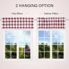 imageSimple Deluxe Buffalo Check Kitchen Tier Curtains Plaid Gingham Small Curtain for Half Cafe Windows 26quot W x 45quot L Black and RedWhite and Red