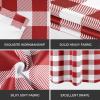 imageSimple Deluxe Buffalo Check Kitchen Tier Curtains Plaid Gingham Small Curtain for Half Cafe Windows 26quot W x 45quot L Black and RedWhite and Red