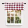 imageSimple Deluxe Buffalo Check Kitchen Tier Curtains Plaid Gingham Small Curtain for Half Cafe Windows 26quot W x 45quot L Black and RedWhite and Red
