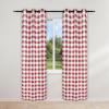 imageSimple Deluxe Buffalo Check Kitchen Tier Curtains Plaid Gingham Small Curtain for Half Cafe Windows 26quot W x 45quot L Black and RedWhite and Red