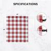 imageSimple Deluxe Buffalo Check Kitchen Tier Curtains Plaid Gingham Small Curtain for Half Cafe Windows 26quot W x 45quot L Black and RedWhite and Red