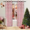 imageSimple Deluxe Buffalo Check Kitchen Tier Curtains Plaid Gingham Small Curtain for Half Cafe Windows 26quot W x 45quot L Black and RedWhite and Red