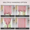 imageSimple Deluxe Buffalo Check Kitchen Tier Curtains Plaid Gingham Small Curtain for Half Cafe Windows 26quot W x 45quot L Black and RedWhite and Red