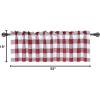 imageSimple Deluxe Buffalo Check Kitchen Tier Curtains Plaid Gingham Small Curtain for Half Cafe Windows 26quot W x 45quot L Black and RedWhite and Red