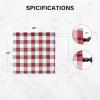 imageSimple Deluxe Buffalo Check Kitchen Tier Curtains Plaid Gingham Small Curtain for Half Cafe Windows 26quot W x 45quot L Black and RedWhite and Red