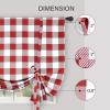 imageSimple Deluxe Buffalo Check Kitchen Tier Curtains Plaid Gingham Small Curtain for Half Cafe Windows 26quot W x 45quot L Black and RedWhite and Red