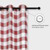 imageSimple Deluxe Buffalo Check Kitchen Tier Curtains Plaid Gingham Small Curtain for Half Cafe Windows 26quot W x 45quot L Black and RedWhite and Red