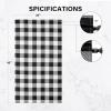 imageSimple Deluxe Buffalo Check Kitchen Tier Curtains Plaid Gingham Small Curtain for Half Cafe Windows 26quot W x 45quot L Black and White