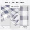 imageSimple Deluxe Buffalo Check Kitchen Tier Curtains Plaid Gingham Small Curtain for Half Cafe Windows 26quot W x 45quot L White and Gray Tiers26quot W x 45quot L X 2 Pcs