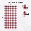 imageSimple Deluxe Buffalo Check Kitchen Tier Curtains Plaid Gingham Small Curtain for Half Cafe Windows 26quot W x 45quot L White and Red