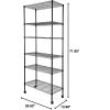 imageSimple Deluxe Heavy Duty 4Shelf Shelving with Wheels 3543quot D x 1772quot W x 6102quot H Adjustable Steel Organizer Wire Rack 1000 Lb Capacity ChromeBlack