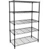 imageSimple Deluxe Heavy Duty 4Shelf Shelving with Wheels 3543quot D x 1772quot W x 6102quot H Adjustable Steel Organizer Wire Rack 1000 Lb Capacity ChromeBlack