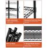 imageSimple Deluxe Heavy Duty 4Shelf Shelving with Wheels 3543quot D x 1772quot W x 6102quot H Adjustable Steel Organizer Wire Rack 1000 Lb Capacity ChromeBlack