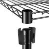 imageSimple Deluxe Heavy Duty 4Shelf Shelving with Wheels 3543quot D x 1772quot W x 6102quot H Adjustable Steel Organizer Wire Rack 1000 Lb Capacity ChromeBlack