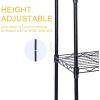 imageSimple Deluxe Heavy Duty 4Shelf Shelving with Wheels 3543quot D x 1772quot W x 6102quot H Adjustable Steel Organizer Wire Rack 1000 Lb Capacity ChromeBlack
