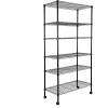 imageSimple Deluxe Heavy Duty 4Shelf Shelving with Wheels 3543quot D x 1772quot W x 6102quot H Adjustable Steel Organizer Wire Rack 1000 Lb Capacity ChromeBlack