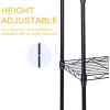 imageSimple Deluxe Heavy Duty 4Shelf Shelving with Wheels 3543quot D x 1772quot W x 6102quot H Adjustable Steel Organizer Wire Rack 1000 Lb Capacity ChromeBlack