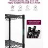 imageSimple Deluxe Heavy Duty 4Shelf Shelving with Wheels 3543quot D x 1772quot W x 6102quot H Adjustable Steel Organizer Wire Rack 1000 Lb Capacity ChromeBlack