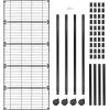 imageSimple Deluxe Heavy Duty 4Shelf Shelving with Wheels 3543quot D x 1772quot W x 6102quot H Adjustable Steel Organizer Wire Rack 1000 Lb Capacity ChromeBlack