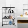imageSimple Deluxe Heavy Duty 4Shelf Shelving with Wheels 3543quot D x 1772quot W x 6102quot H Adjustable Steel Organizer Wire Rack 1000 Lb Capacity ChromeBlack