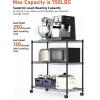 imageSimple Deluxe Heavy Duty 4Shelf Shelving with Wheels 3543quot D x 1772quot W x 6102quot H Adjustable Steel Organizer Wire Rack 1000 Lb Capacity ChromeBlack