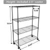 imageSimple Deluxe Heavy Duty 4Shelf Shelving with Wheels 3543quot D x 1772quot W x 6102quot H Adjustable Steel Organizer Wire Rack 1000 Lb Capacity ChromeBlack
