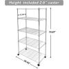 imageSimple Deluxe Heavy Duty 4Shelf Shelving with Wheels 3543quot D x 1772quot W x 6102quot H Adjustable Steel Organizer Wire Rack 1000 Lb Capacity ChromeChrome