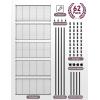 imageSimple Deluxe Heavy Duty 4Shelf Shelving with Wheels 3543quot D x 1772quot W x 6102quot H Adjustable Steel Organizer Wire Rack 1000 Lb Capacity ChromeBlack