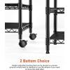 imageSimple Deluxe Heavy Duty 4Shelf Shelving with Wheels 3543quot D x 1772quot W x 6102quot H Adjustable Steel Organizer Wire Rack 1000 Lb Capacity ChromeBlack