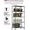 imageSimple Deluxe Heavy Duty 4Shelf Shelving with Wheels 3543quot D x 1772quot W x 6102quot H Adjustable Steel Organizer Wire Rack 1000 Lb Capacity ChromeBlack