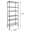 imageSimple Deluxe Heavy Duty 4Shelf Storage Shelving Unit 36quot D x 14quot W x 5591quot H Steel Organizer Wire Rack 1000Lb Capacity BlackBlack