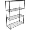 imageSimple Deluxe Heavy Duty 4Shelf Storage Shelving Unit 36quot D x 14quot W x 5591quot H Steel Organizer Wire Rack 1000Lb Capacity BlackBlack