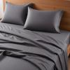 imageSimple Deluxe Queen Size Sheet Set 4 Piece Hotel Luxury Bed Sheets Wrinkle Free  Deep Pockets  Breathable ampamp Cooling Sheet Easy Care Queen GreyGrey New