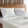 imageSimple Deluxe Queen Size Sheet Set 4 Piece Hotel Luxury Bed Sheets Wrinkle Free  Deep Pockets  Breathable ampamp Cooling Sheet Easy Care Queen GreyWhite