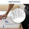 imageSimple Deluxe Queen Size Sheet Set 4 Piece Hotel Luxury Bed Sheets Wrinkle Free  Deep Pockets  Breathable ampamp Cooling Sheet Easy Care Queen GreyWhite