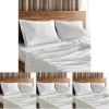 imageSimple Deluxe Queen Size Sheet Set 4 Piece Hotel Luxury Bed Sheets Wrinkle Free  Deep Pockets  Breathable ampamp Cooling Sheet Easy Care Queen GreyWhite