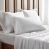 imageSimple Deluxe Queen Size Sheet Set 4 Piece Hotel Luxury Bed Sheets Wrinkle Free  Deep Pockets  Breathable ampamp Cooling Sheet Easy Care Queen GreyWhite