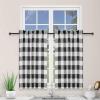 imageSimple Deluxe 2 Panels Set Blackout Window Curtain for Bedroom Living Room Patio Sliding Door 63 inches Drop Thermal Insulated Grommet Curtains Drapes 42quot W x 63quot L BlackBlackwhite