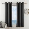 imageSimple Deluxe 2 Panels Set Blackout Window Curtain for Bedroom Living Room Patio Sliding Door 63 inches Drop Thermal Insulated Grommet Curtains Drapes 42quot W x 63quot L BlackBlack