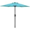 imageSimple Deluxe 9 Patio Umbrella Outdoor Table Market Yard Umbrella with Push Button TiltCrankTurquoise75ft