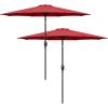 imageSimple Deluxe 9ft Outdoor Market Table Patio Umbrella with Button TiltRed 2Pack